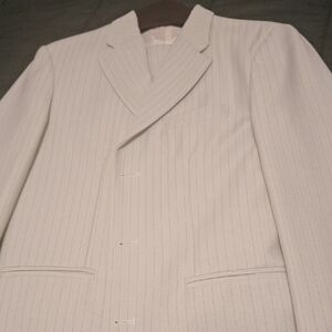Boy's Light Green Pinstripe Suit - Classic Tailored Jacket and Pants